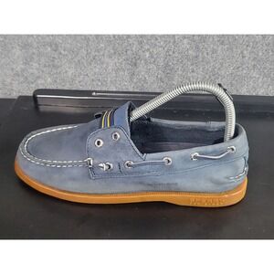 Sperry Top-Sider Lexington Boat Shoes Boys Sz 5M Blue Leather Slip On Loafers‎